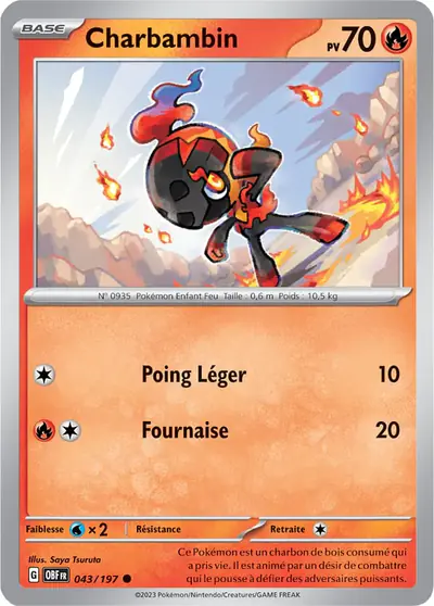 Image de la carte Pokemon Charbambin 043/197