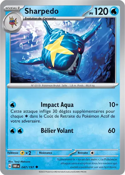 Image de la carte Pokemon Sharpedo 047/197
