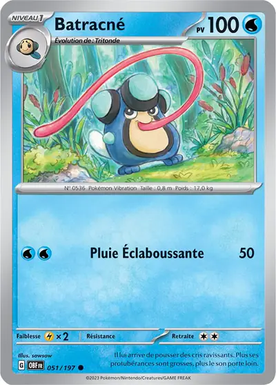 Image de la carte Pokemon Batracné 051/197