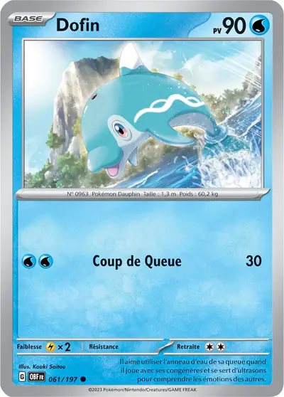 Image de la carte Pokemon Dofin 061/197