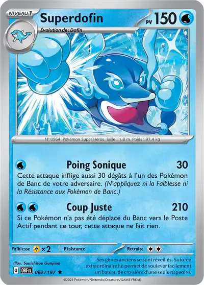 Image de la carte Pokemon Superdofin 062/197