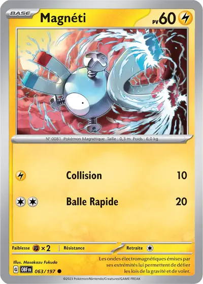 Image de la carte Pokemon Magnéti 063/197