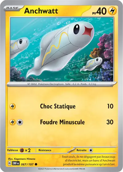 Image de la carte Pokemon Anchwatt 067/197