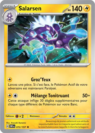 Image de la carte Pokemon Salarsen 072/197
