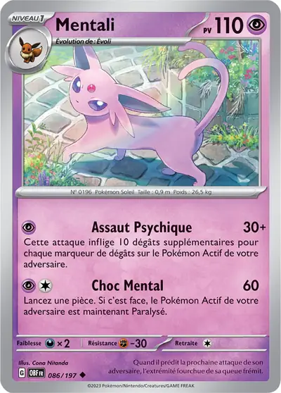 Image de la carte Pokemon Mentali 086/197