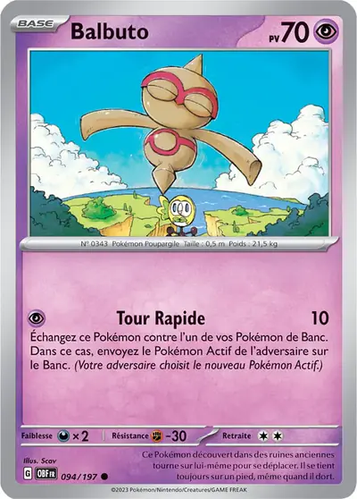 Image de la carte Pokemon Balbuto 094/197
