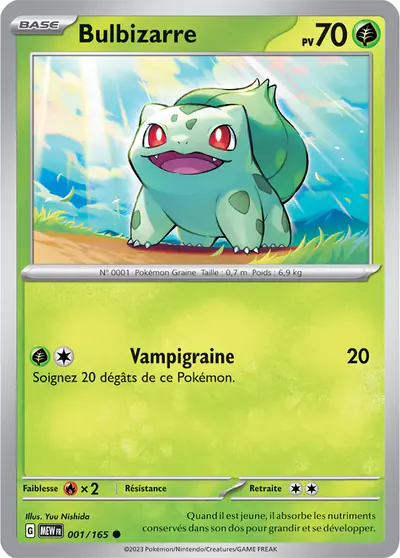 Image de la carte Pokemon Bulbizarre 001/165