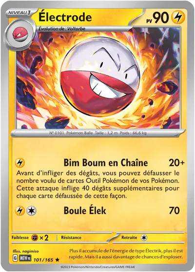 Image de la carte Pokemon Électrode 101/165