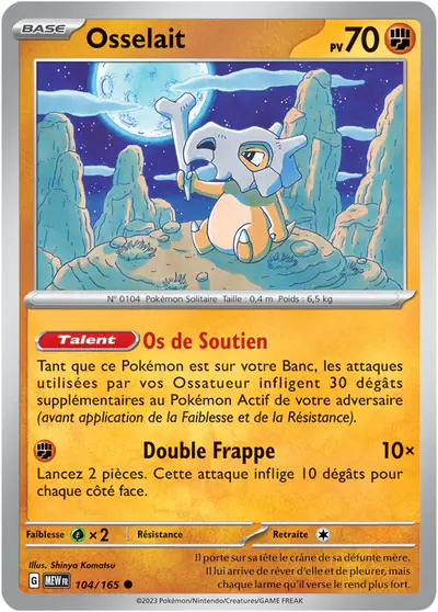 Image de la carte Pokemon Osselait 104/165