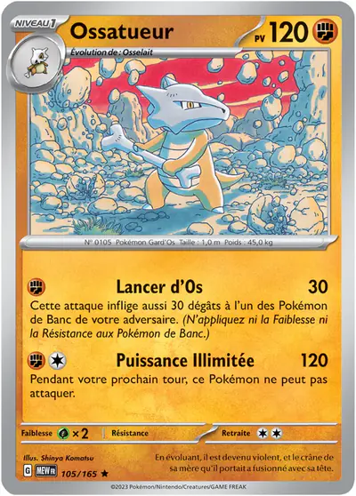 Image de la carte Pokemon Ossatueur 105/165