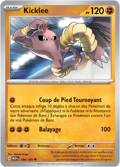 Image de la carte Pokemon Kicklee 106/165