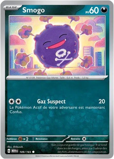 Image de la carte Pokemon Smogo 109/165