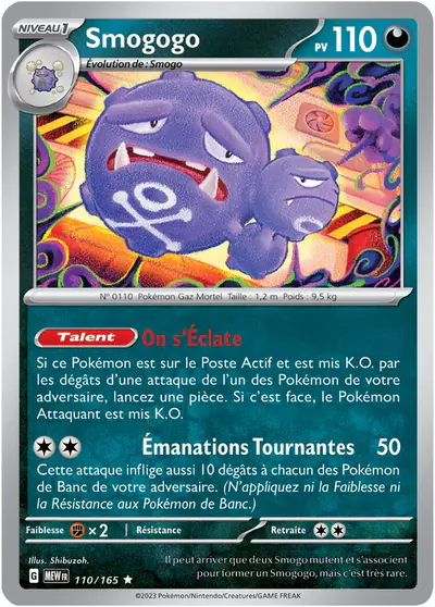 Image de la carte Pokemon Smogogo 110/165