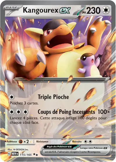 Image de la carte Pokemon Kangourex ex 115/165