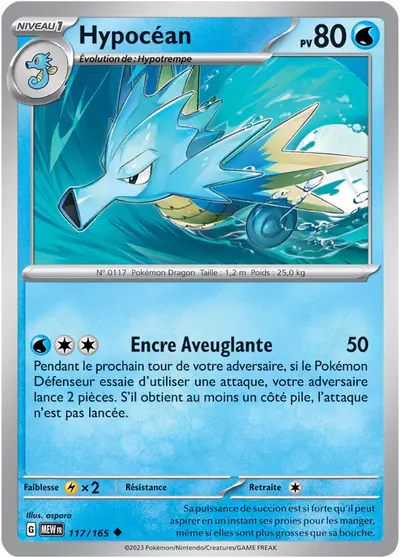 Image de la carte Pokemon Hypocéan 117/165