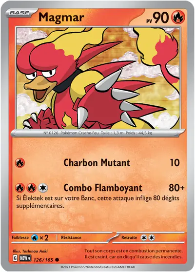 Image de la carte Pokemon Magmar 126/165