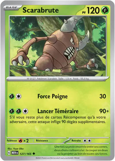 Image de la carte Pokemon Scarabrute 127/165