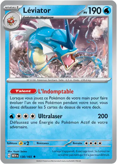 Image de la carte Pokemon Léviator 130/165