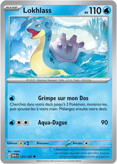 Image de la carte Pokemon Lokhlass 131/165