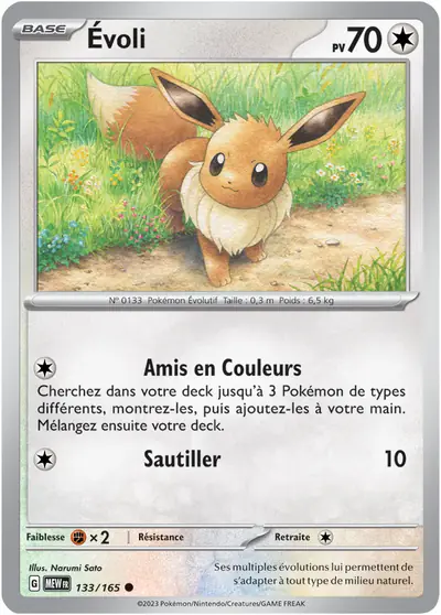 Image de la carte Pokemon Évoli 133/165