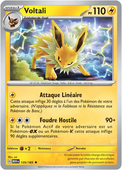 Image de la carte Pokemon Voltali 135/165