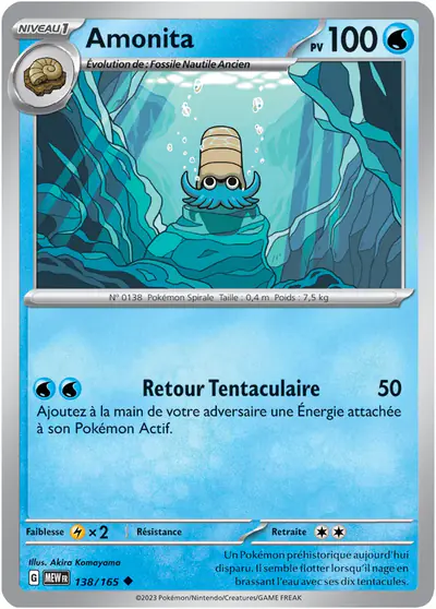 Image de la carte Pokemon Amonita 138/165