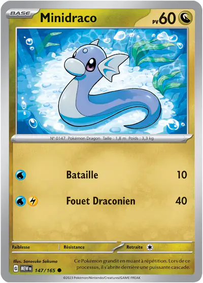 Image de la carte Pokemon Minidraco 147/165