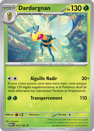 Image de la carte Pokemon Dardargnan 015/165
