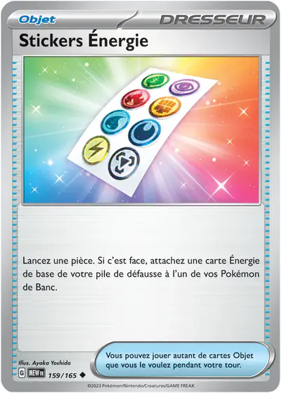 Image de la carte Pokemon Stickers Énergie 159/165