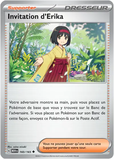 Image de la carte Pokemon Invitation d'Erika 160/165