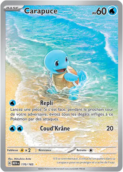 Image de la carte Pokemon Carapuce 170/165