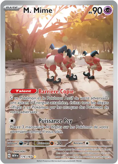 Image de la carte Pokemon M. Mime 179/165