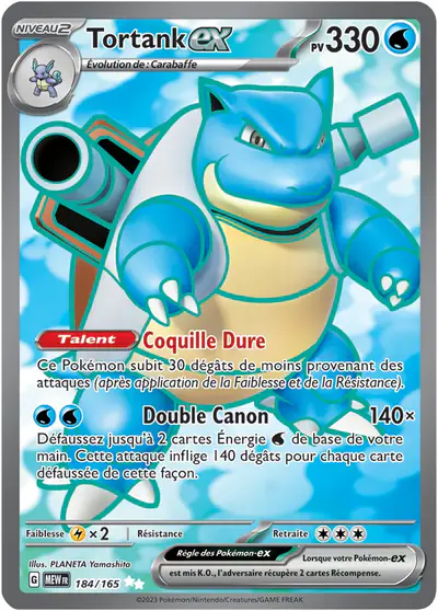 Image de la carte Pokemon Tortank ex 184/165