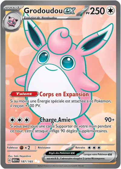 Image de la carte Pokemon Grodoudou ex 187/165