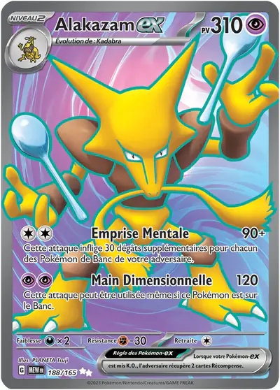 Image de la carte Pokemon Alakazam ex 188/165