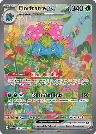 Image de la carte Pokemon Florizarre ex 198/165