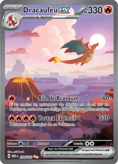 Image de la carte Pokemon Dracaufeu ex 199/165