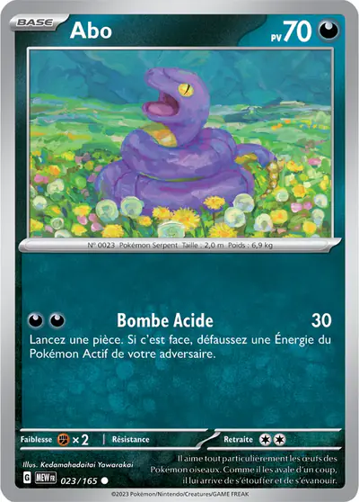 Image de la carte Pokemon Abo 023/165