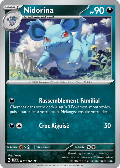 Image de la carte Pokemon Nidorina 030/165