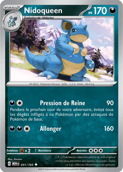 Image de la carte Pokemon Nidoqueen 031/165