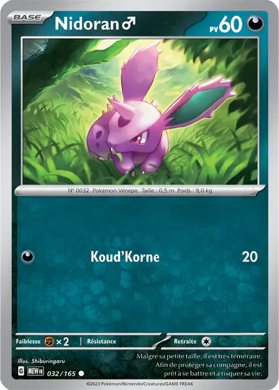 Image de la carte Pokemon Nidoran♂ 032/165