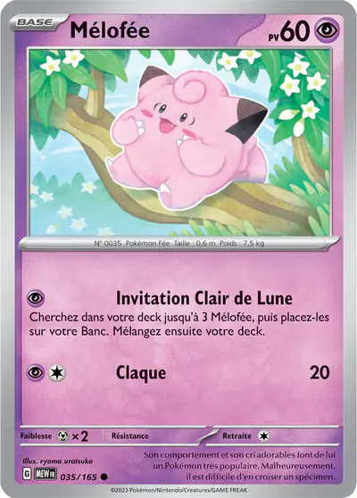 Image de la carte Pokemon Mélofée 035/165