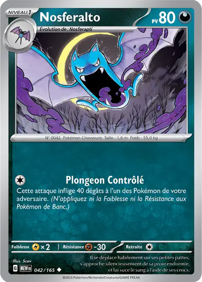 Image de la carte Pokemon Nosferalto 042/165
