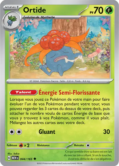 Image de la carte Pokemon Ortide 044/165