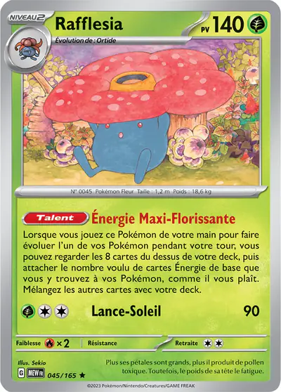 Image de la carte Pokemon Rafflesia 045/165