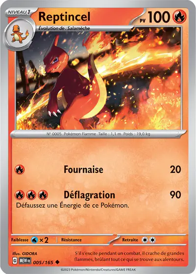 Image de la carte Pokemon Reptincel 005/165
