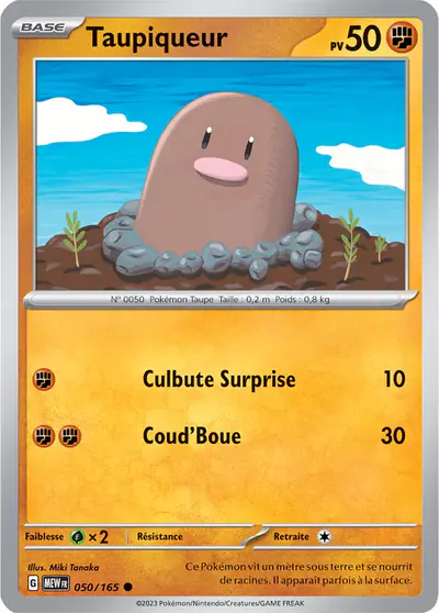 Image de la carte Pokemon Taupiqueur 050/165