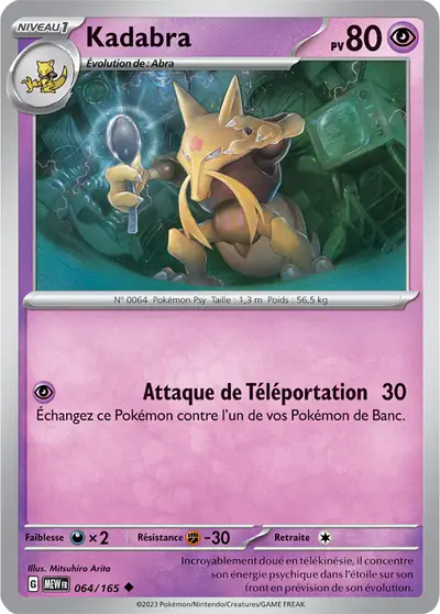 Image de la carte Pokemon Kadabra 064/165