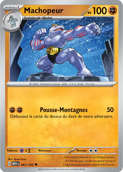 Image de la carte Pokemon Machopeur 067/165