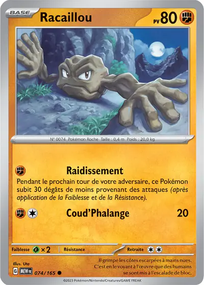 Image de la carte Pokemon Racaillou 074/165